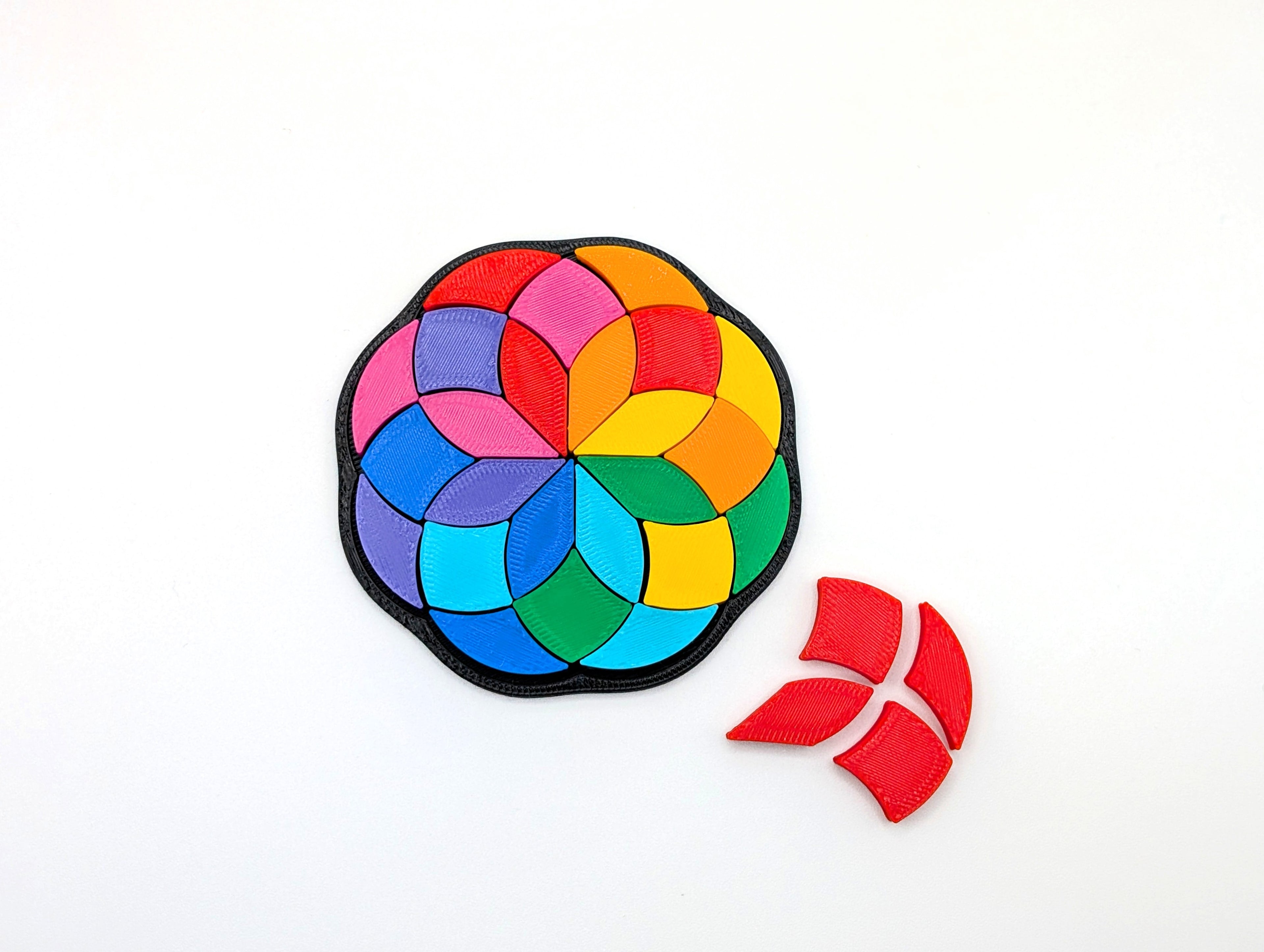 Circle Mosaic Rainbow Puzzle