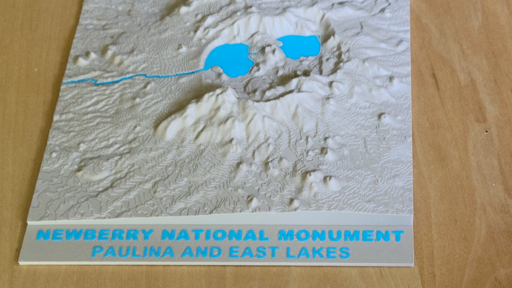 Topo of Newberry National Monument , Oregon USA