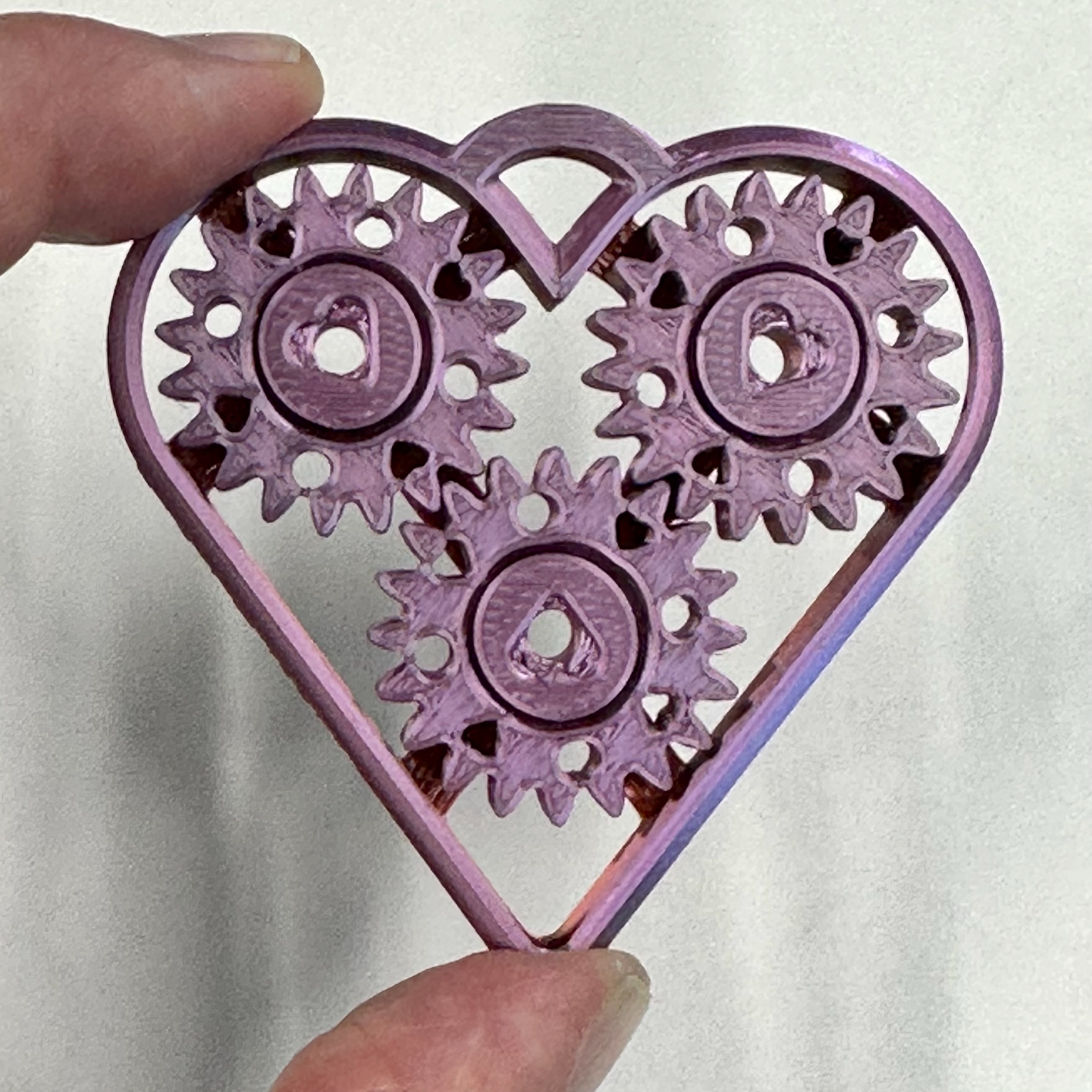 Heart Spin Fidget - Easy print in place!