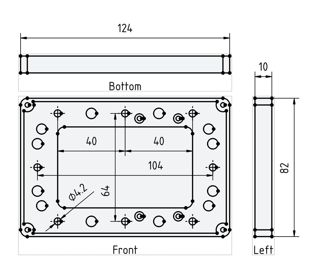 Stream Deck Module (15 keys) Wall Mount Enclosure