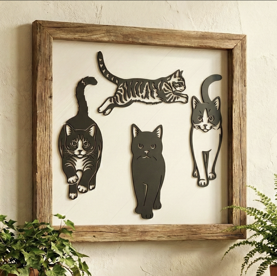 Elegant Minimalist Cat Silhouette Art Collection
