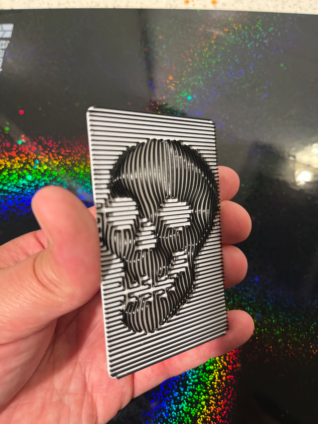 Optical Illusion Skull Card