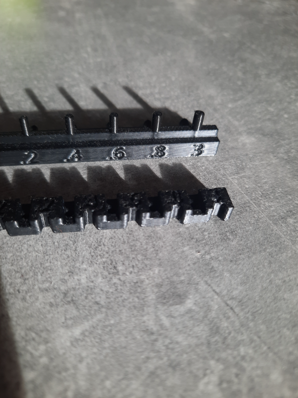 test clearence horizontal vertical pin hole slot