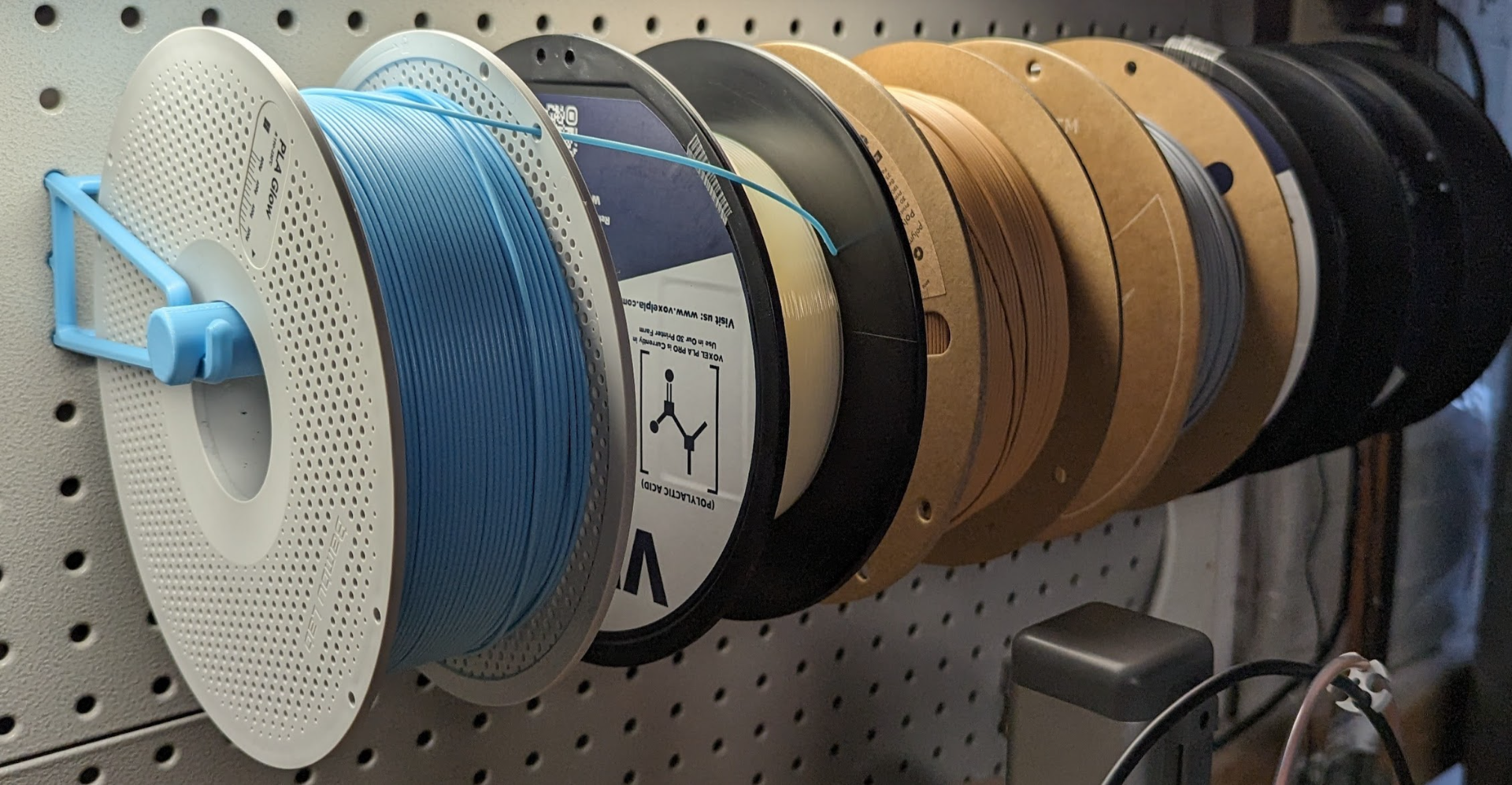 Filament Roll Holder for Standard Peg Board