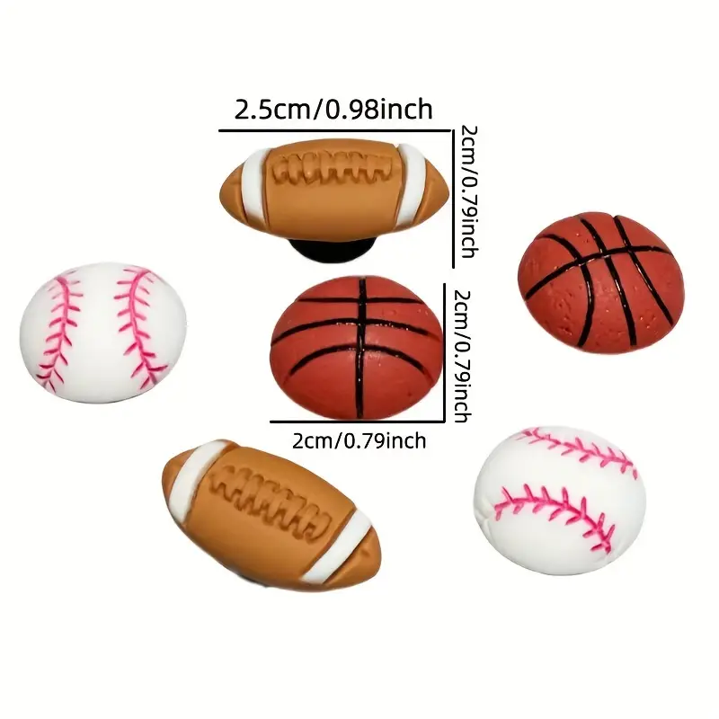 baseball croc charm (Multi-/Single color)