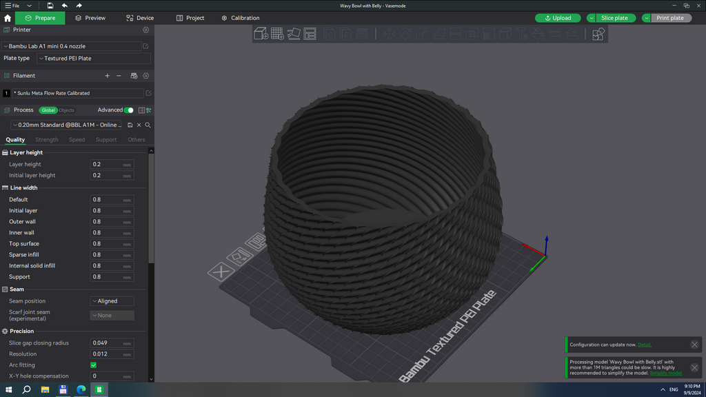 Wavy Bowl with Belly - Vasemode