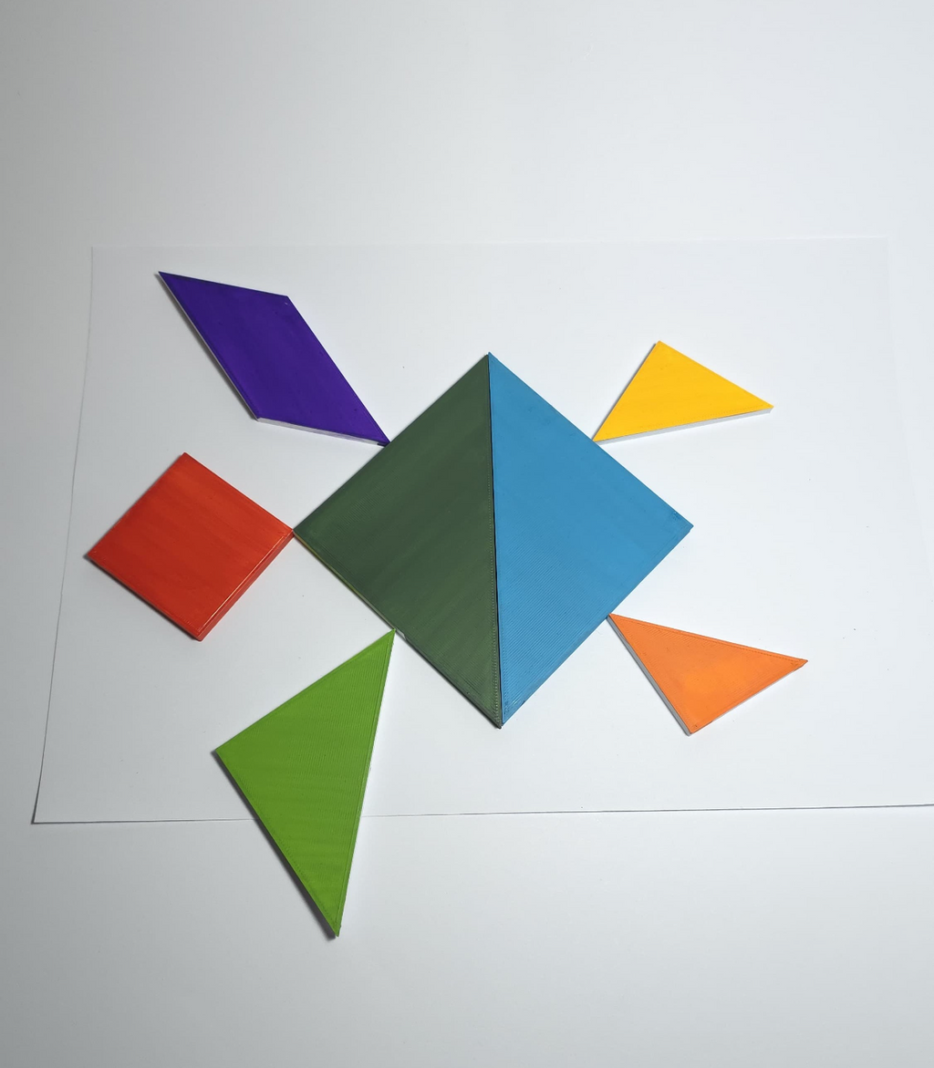 Tangram Puzzle Tiles (With Honeycomb Cover)