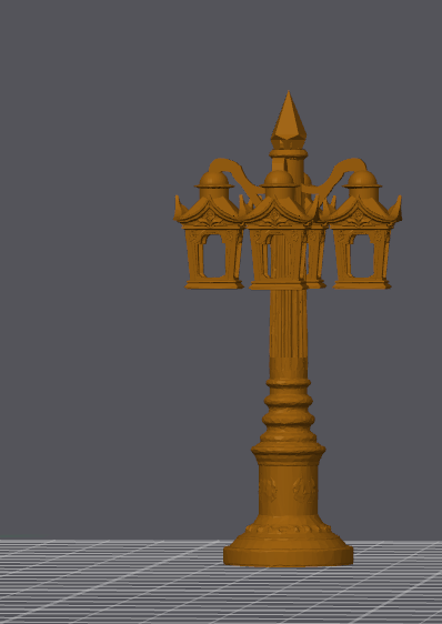 old Miniatur street lamp