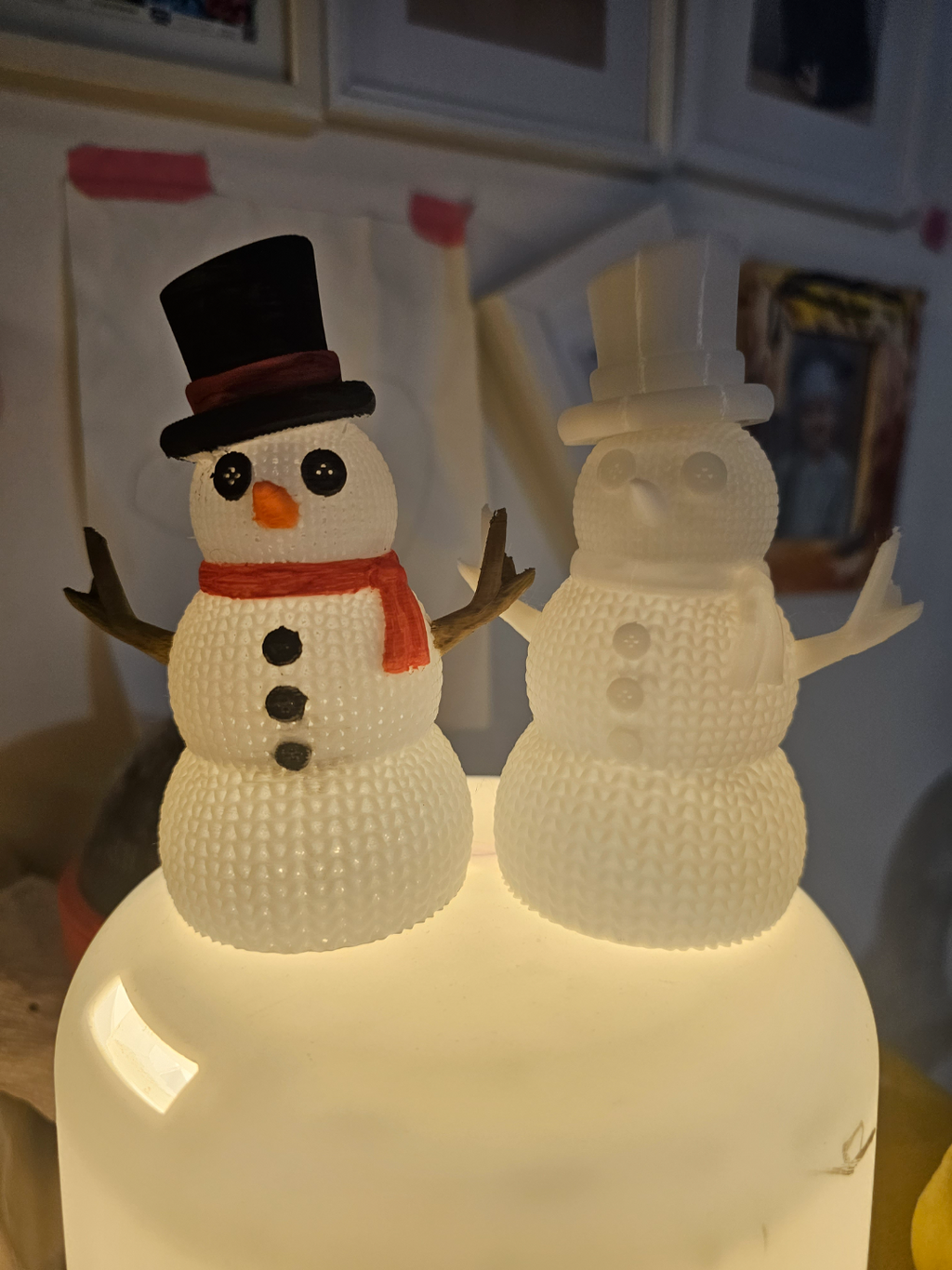 snowman knit Christmas CONTEST LED lamp