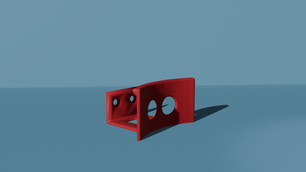 Under desk headphone holder - less material