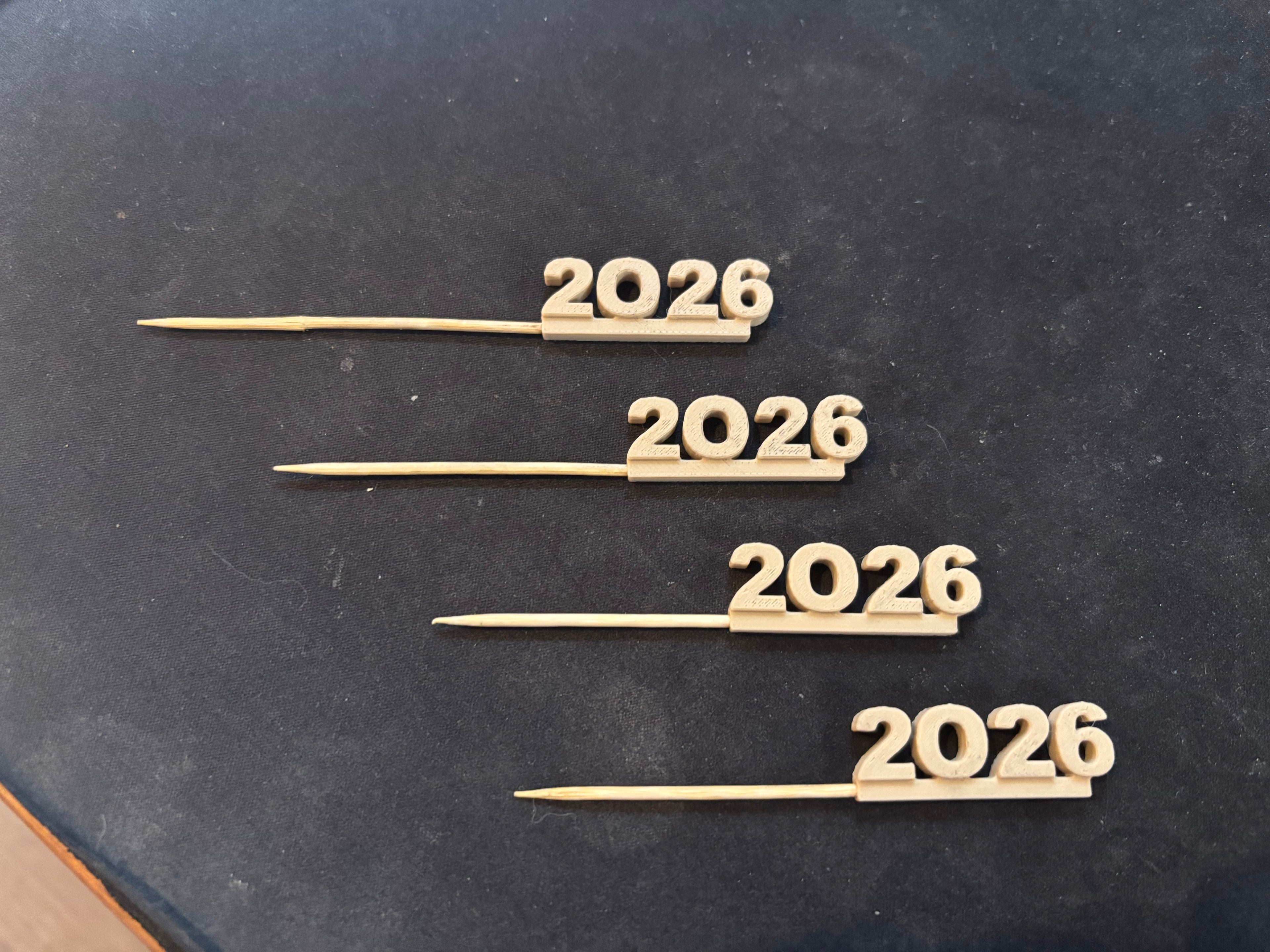Food safe -2026 New Year Pick Skewer Topper Set