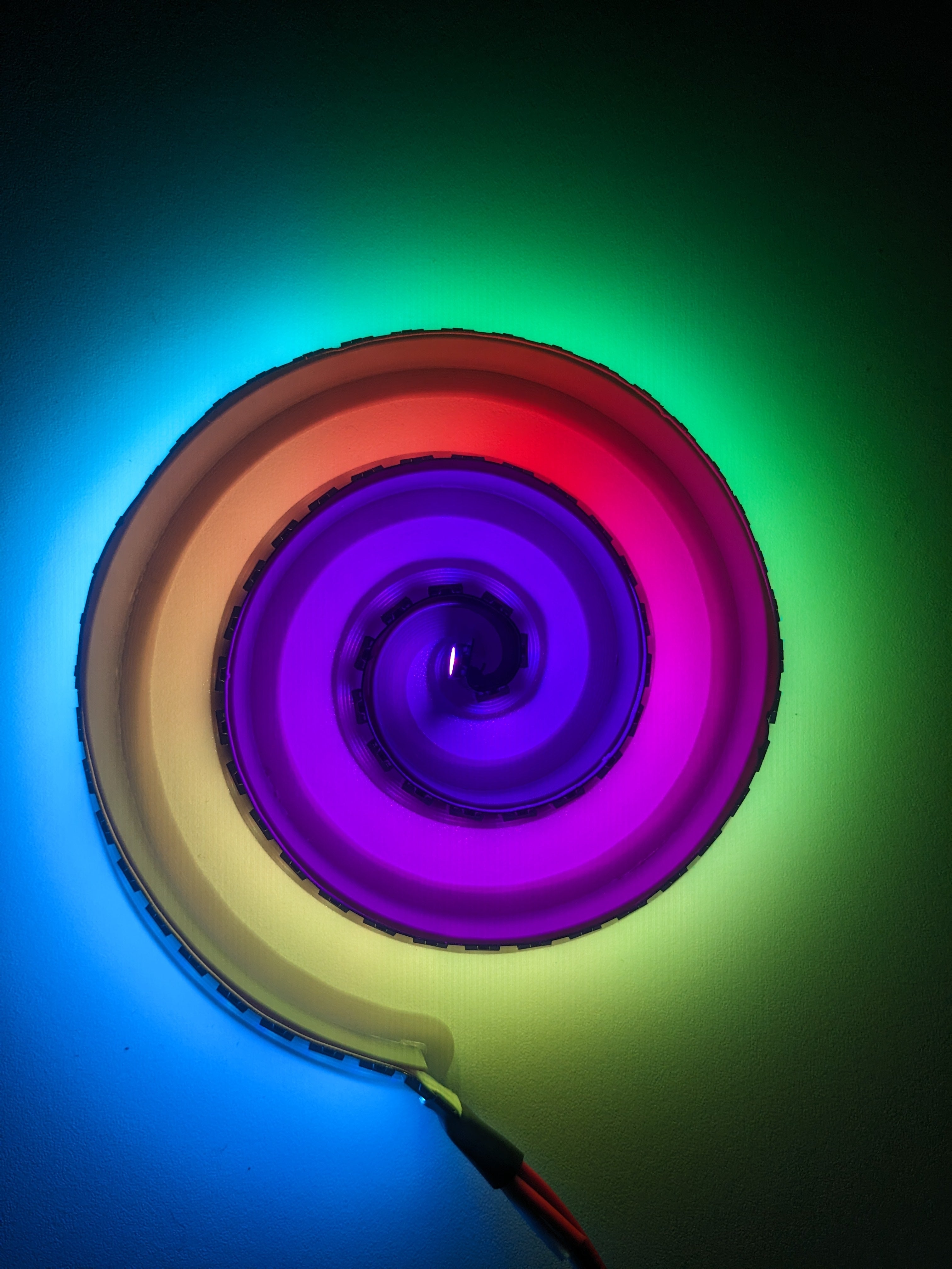 LED Strip Spiral Mount for 3D LED Lamps