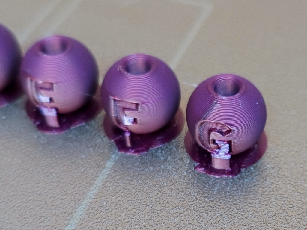 Beads with letters and numbers