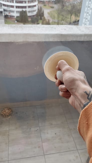 suction balcony door knob