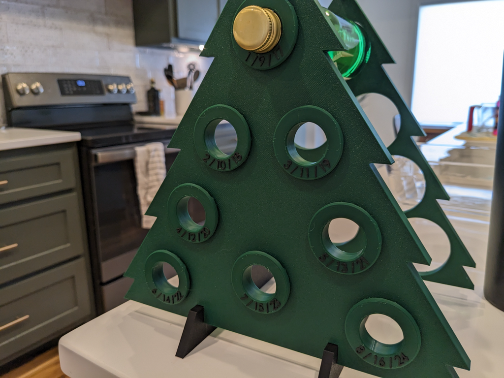 Advent Christmas Tree Wine Bottle Holder