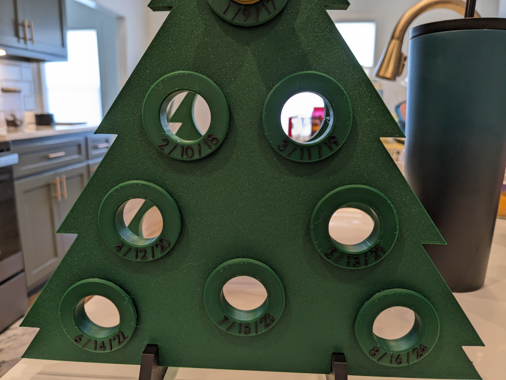 Advent Christmas Tree Wine Bottle Holder