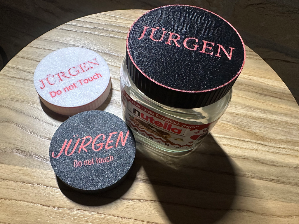 Customizable Nutella lid