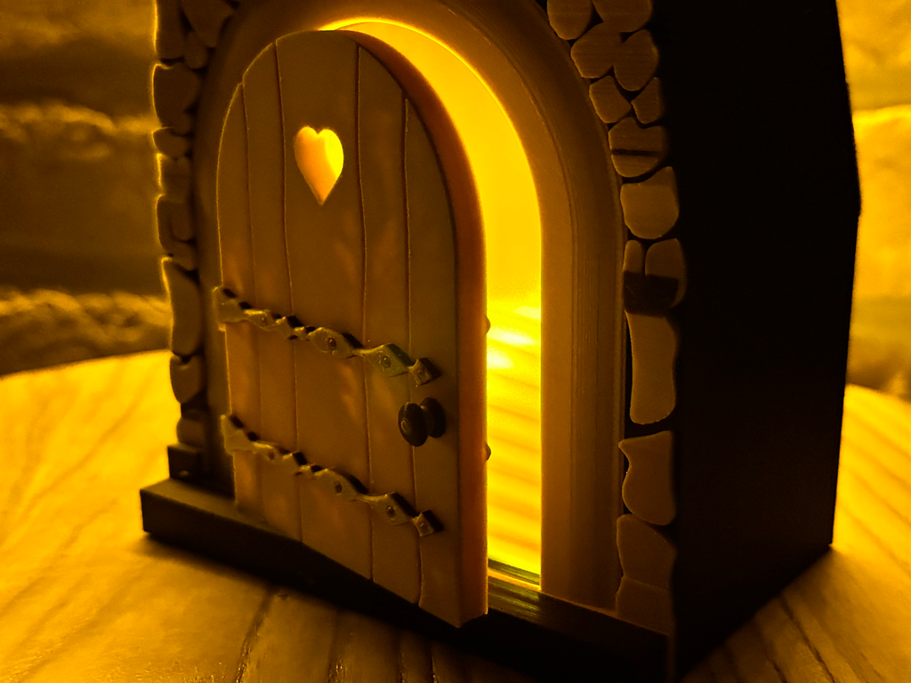 Fairy Door with Steps (optional LED-light)