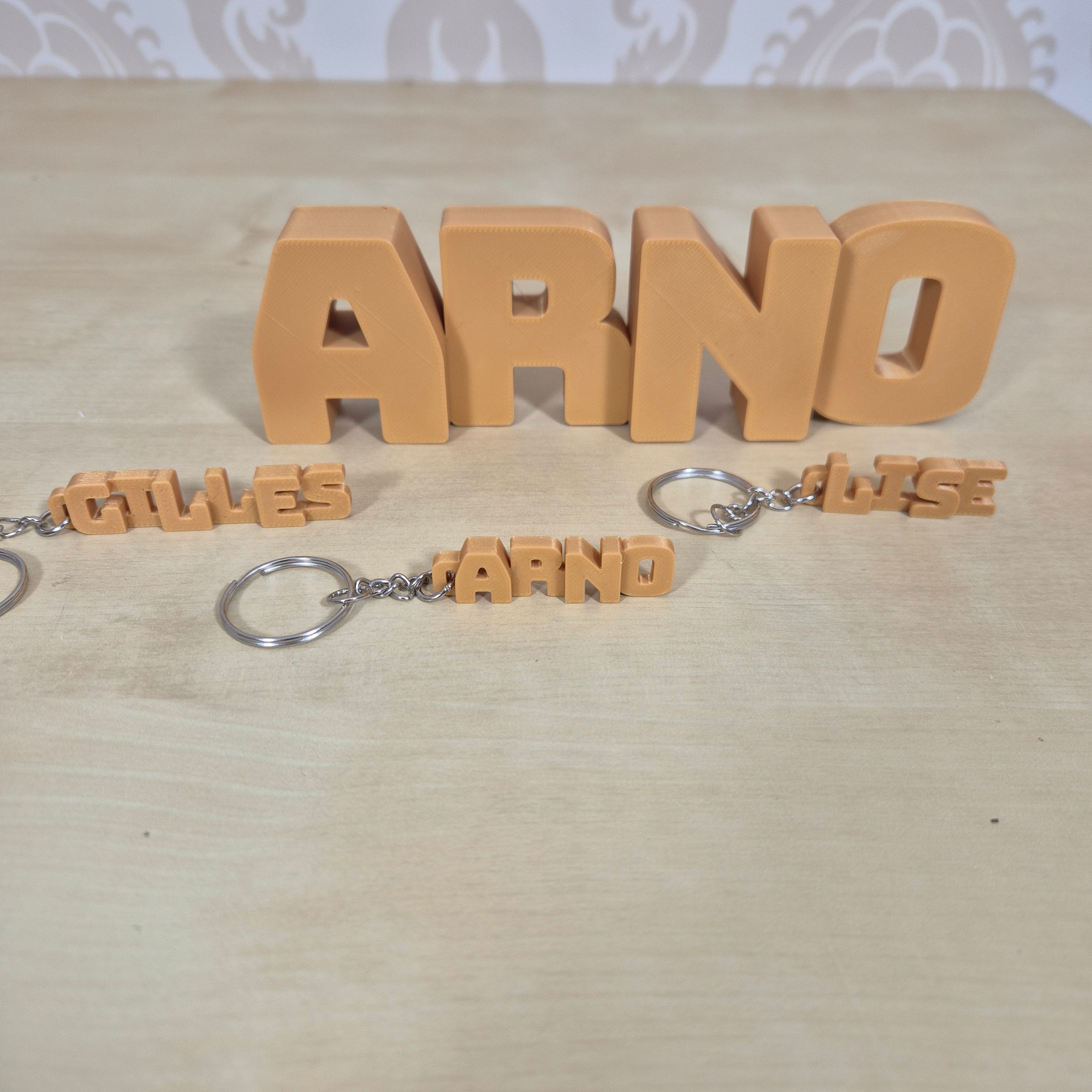 Customizable Name Keychain with Adjustable Spacing