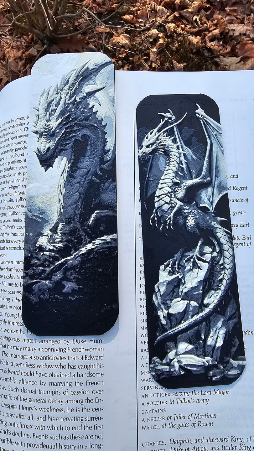 set of 4 dragon fantasy bookmarks