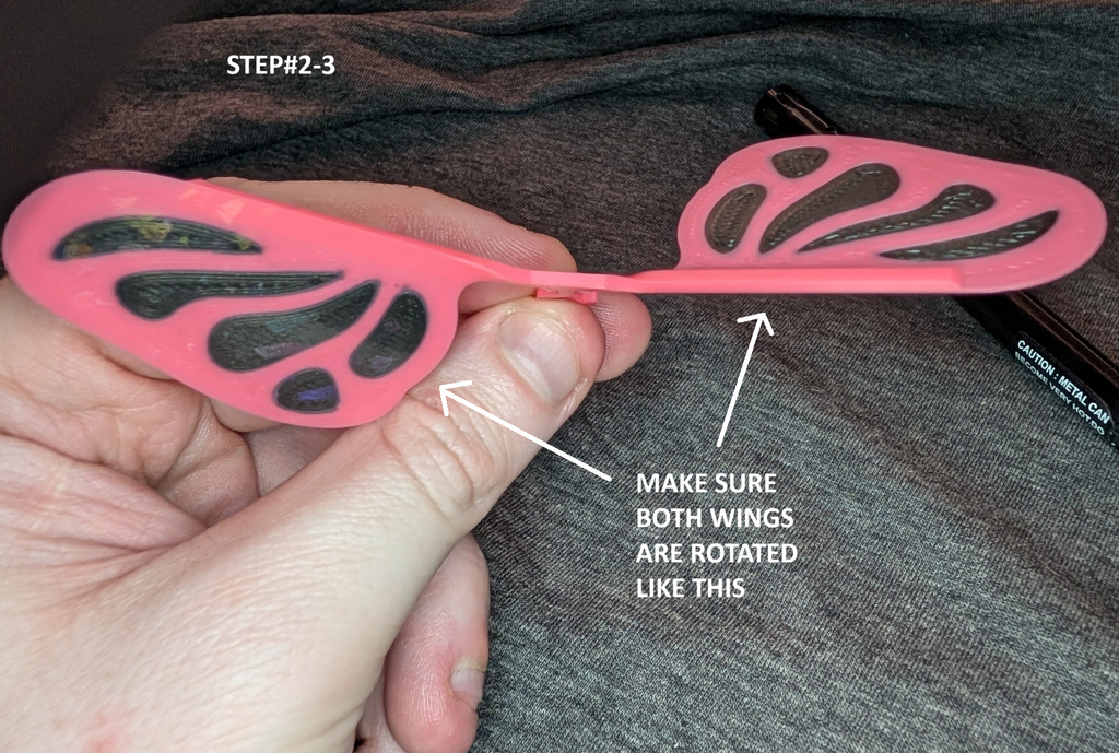 Rubber band powered flying butterfly prank