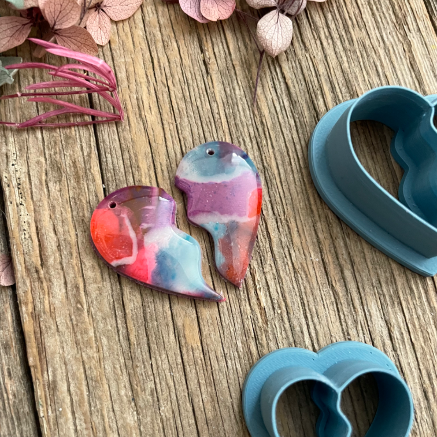 Best Friends Forever Heart Necklace Earring Cutter
