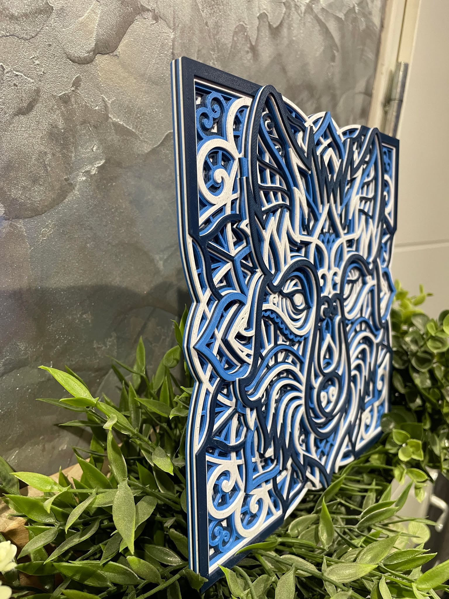 Customizable Layered Mandala Wolf