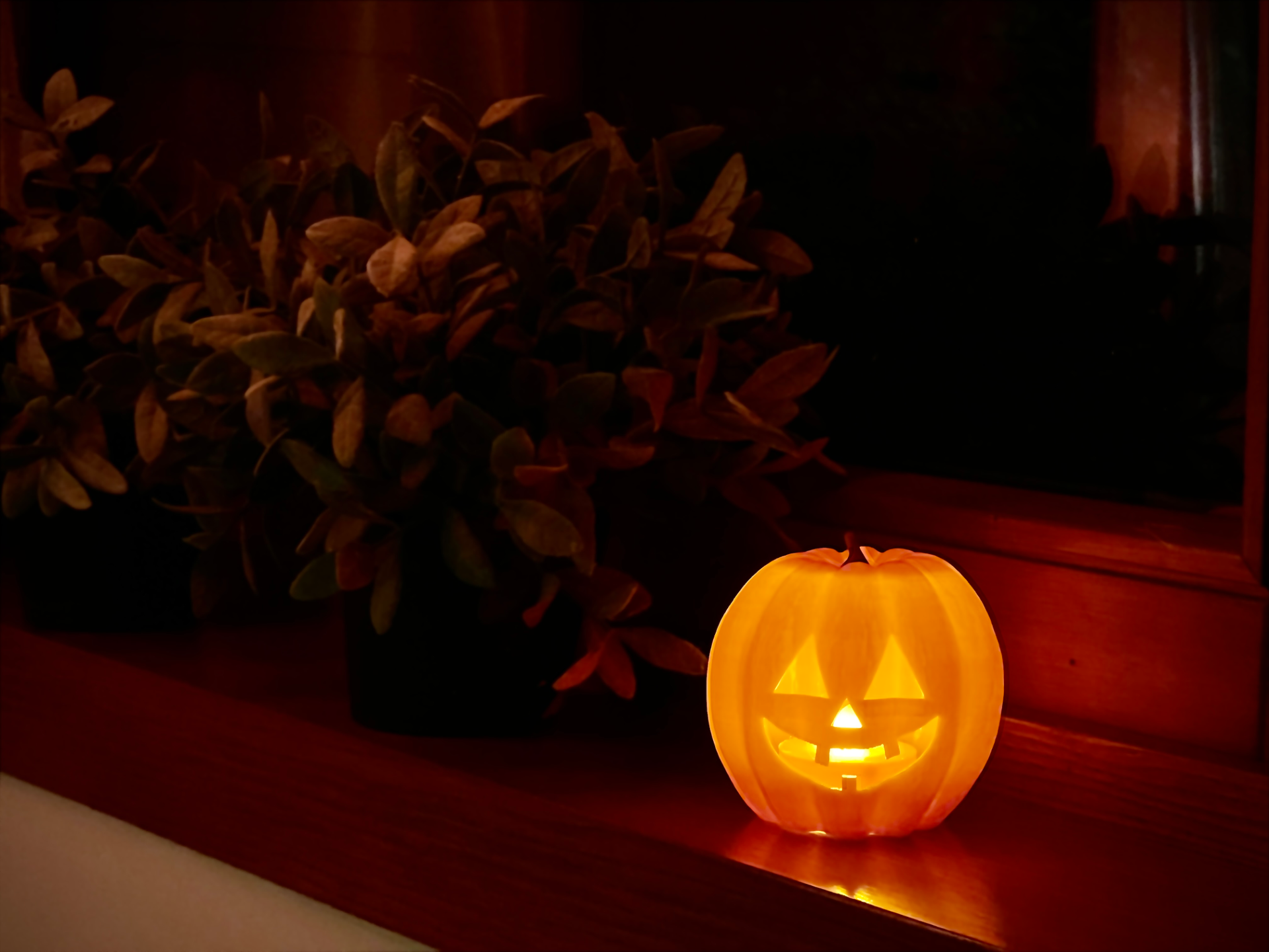 Halloween Pumpkin tea_light Lantern