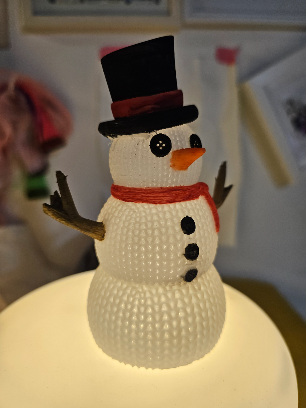 snowman knit Christmas CONTEST LED lamp