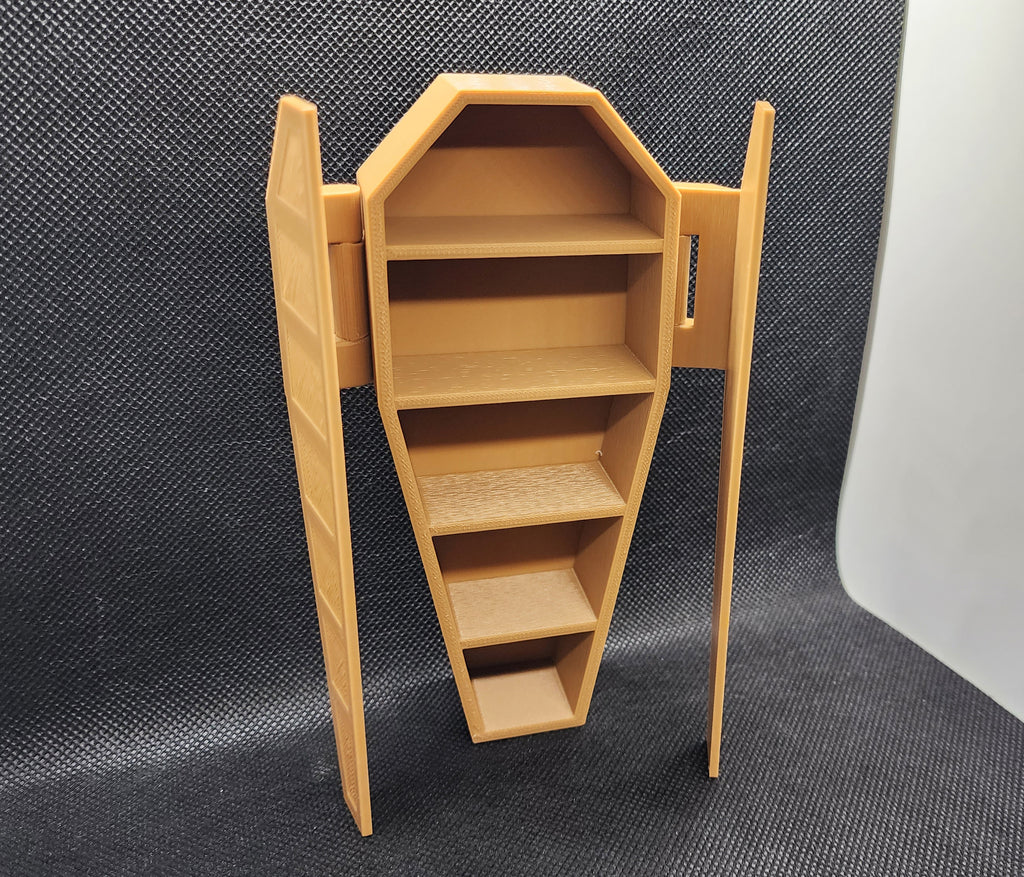 Coffin Bookshelf w/double doors + empty version