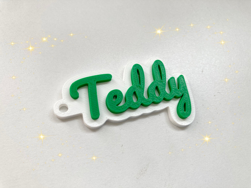 Customizable Parametric Name Keychain_吉田工房