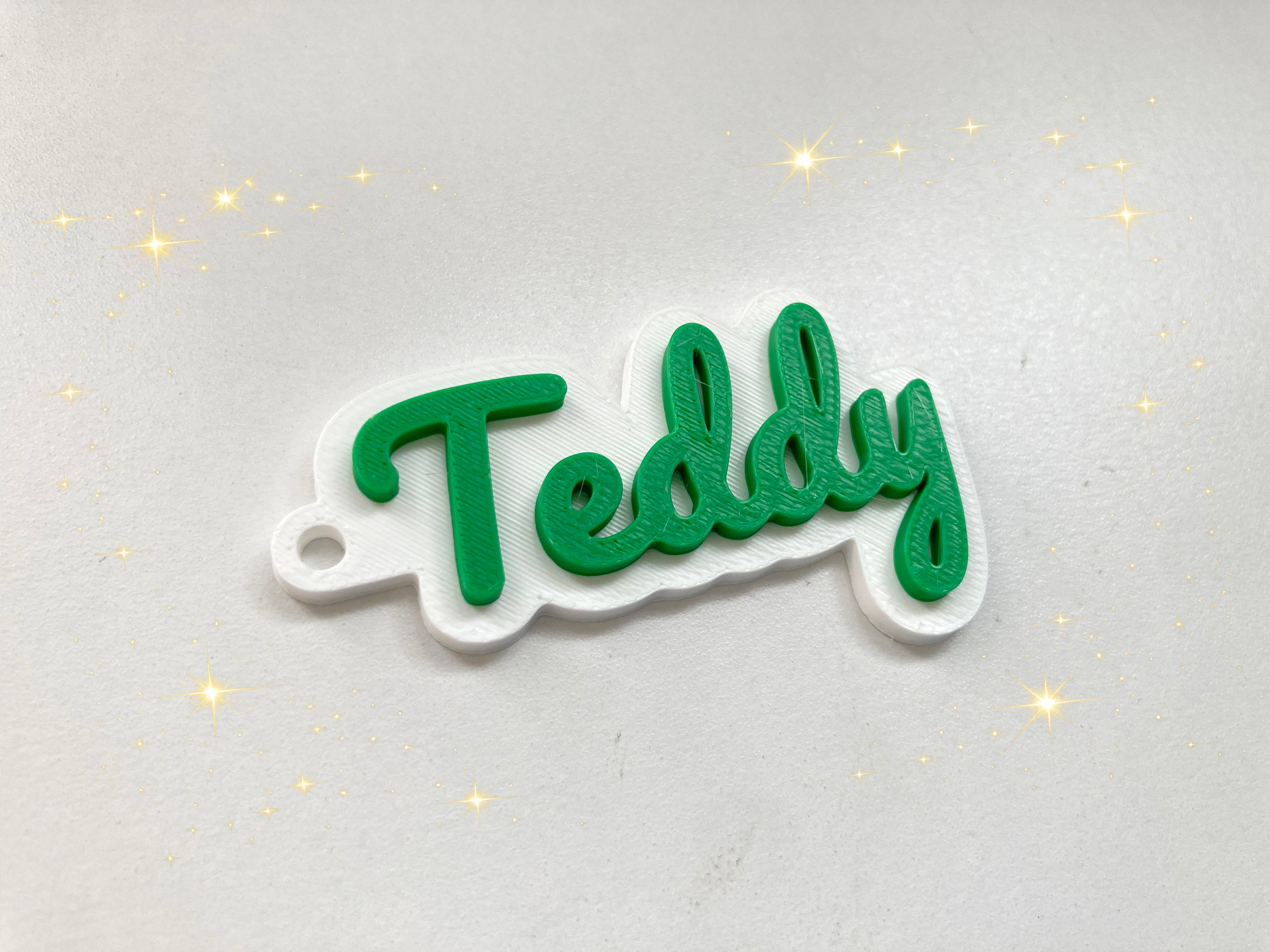 Customizable Parametric Name Keychain_吉田工房