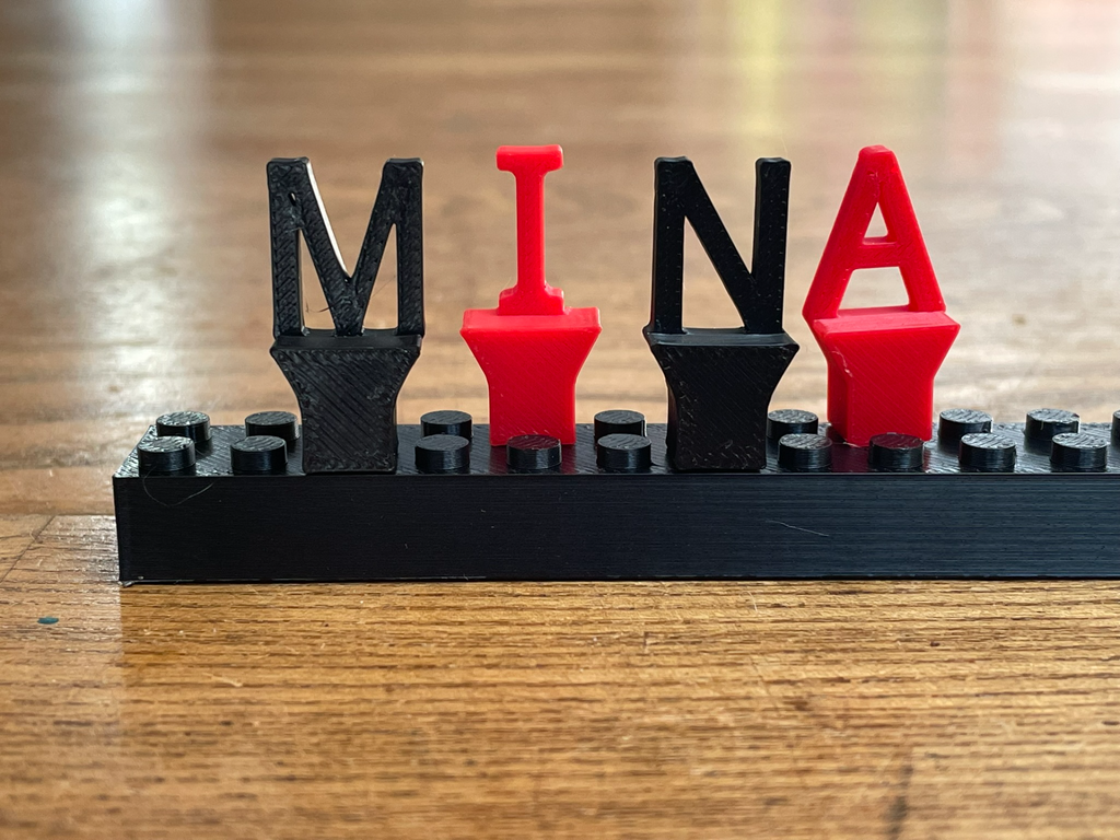 Alphabet letters for bricks