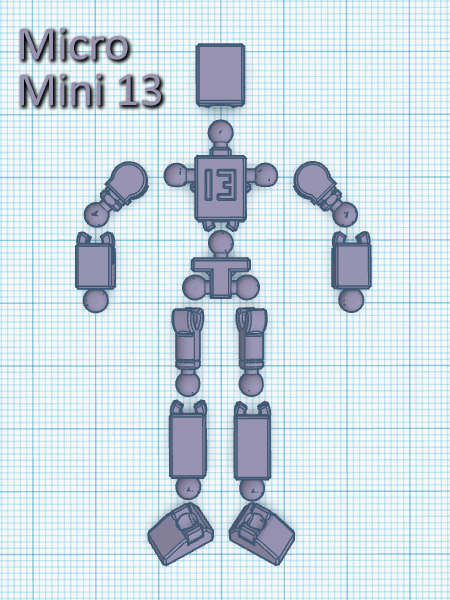 Micro Mini 13 Jointed Action Figure