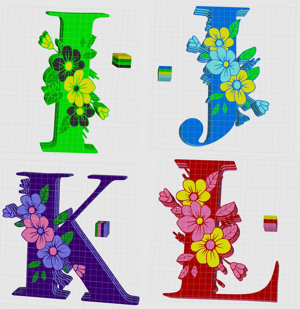 Alphabet Decor - Flowers