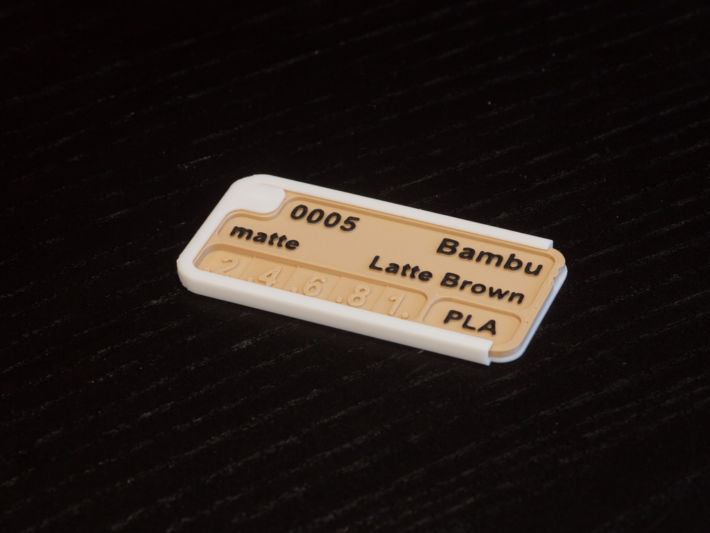 Favorite Filament Sample Holder (storage label)