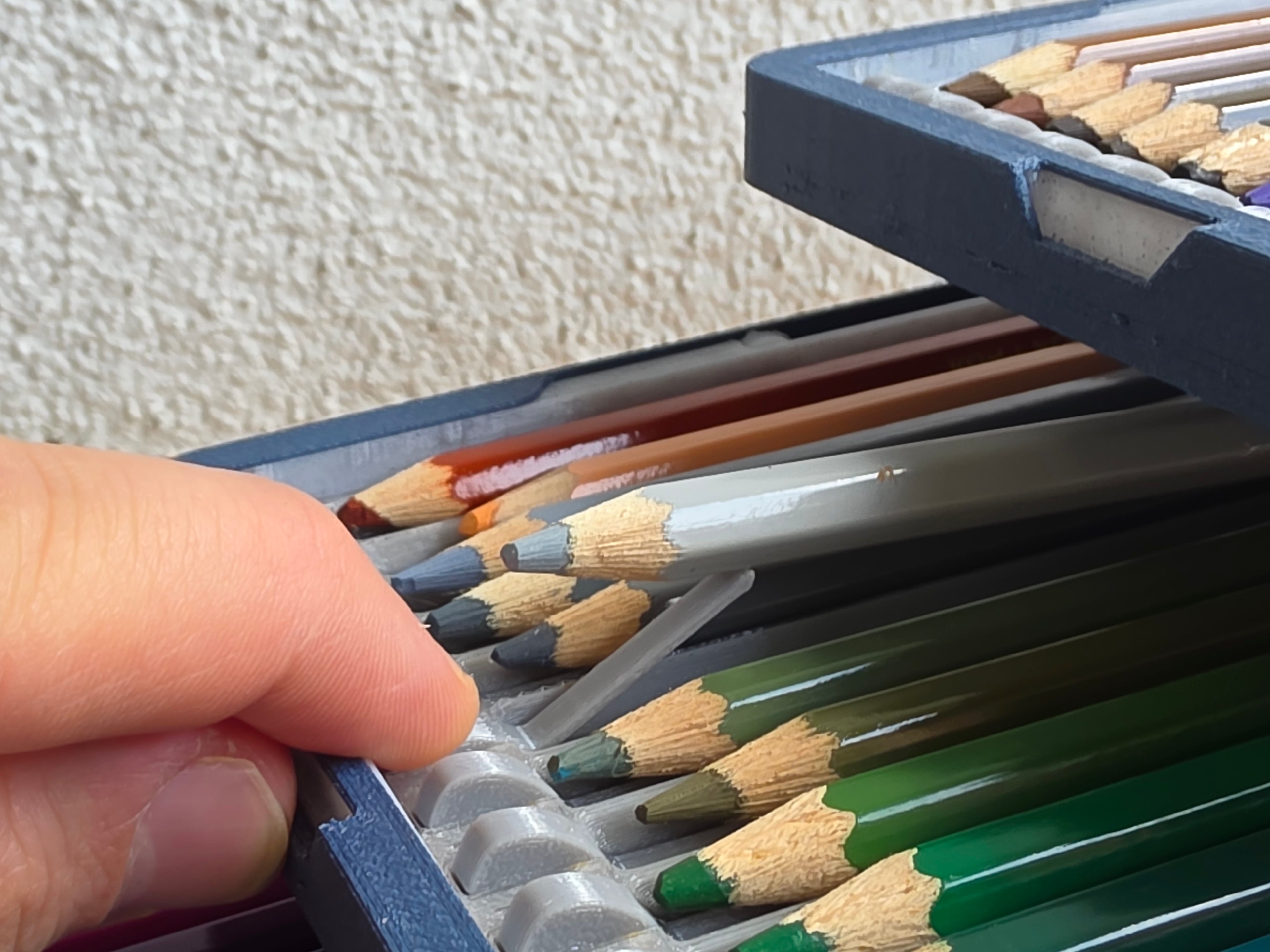Cantilever case for 48 Pencils with Eject Buttons