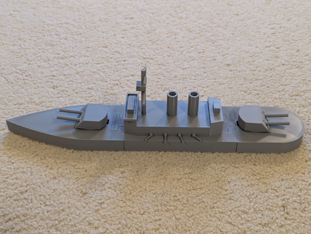 Simple Large Battleship (Snapfit Turrets and Hull)