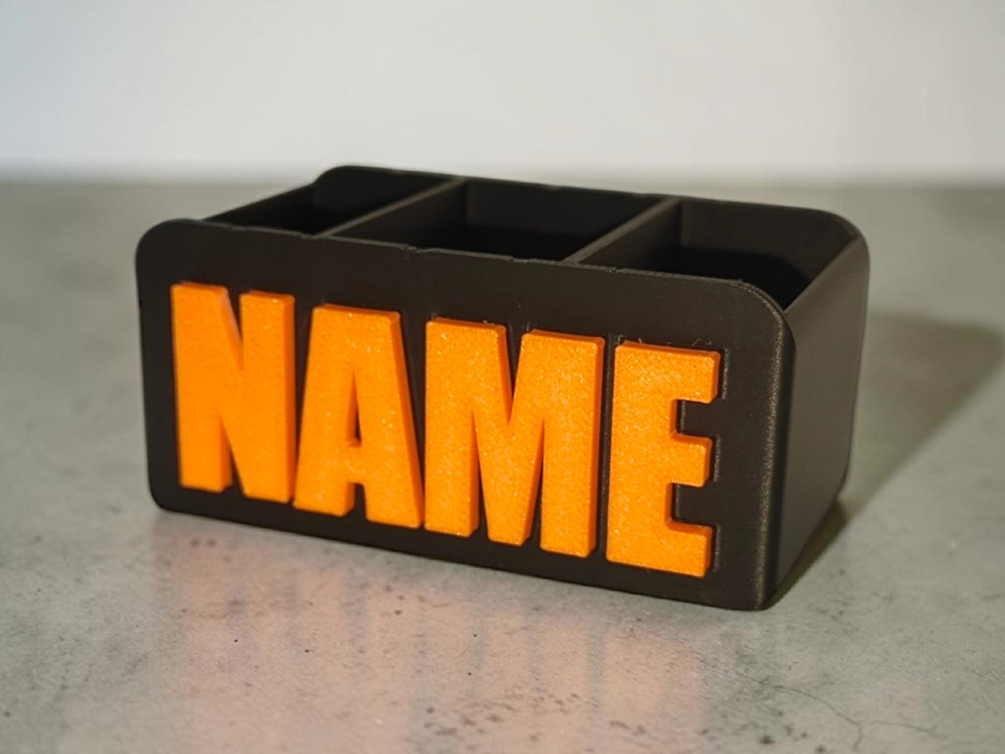Custom Text & Name Desk Organizer Maker