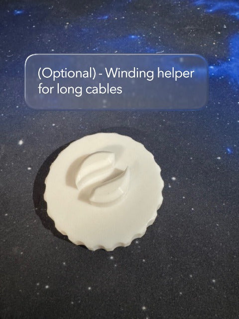 Cable Winder click-stop, snap-fit, height variants