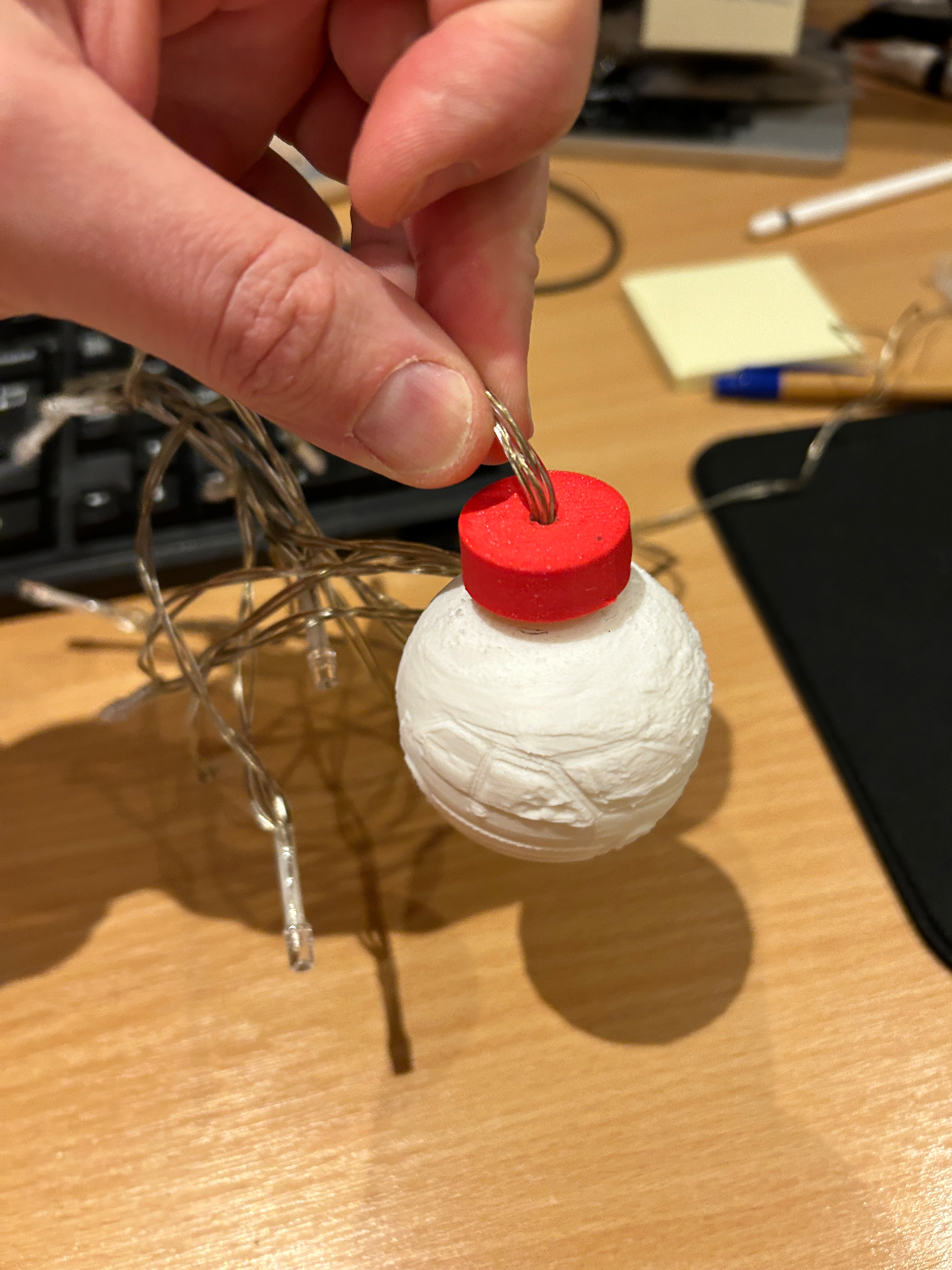 Lithophane Bauble TPU adapter for Christmas lights