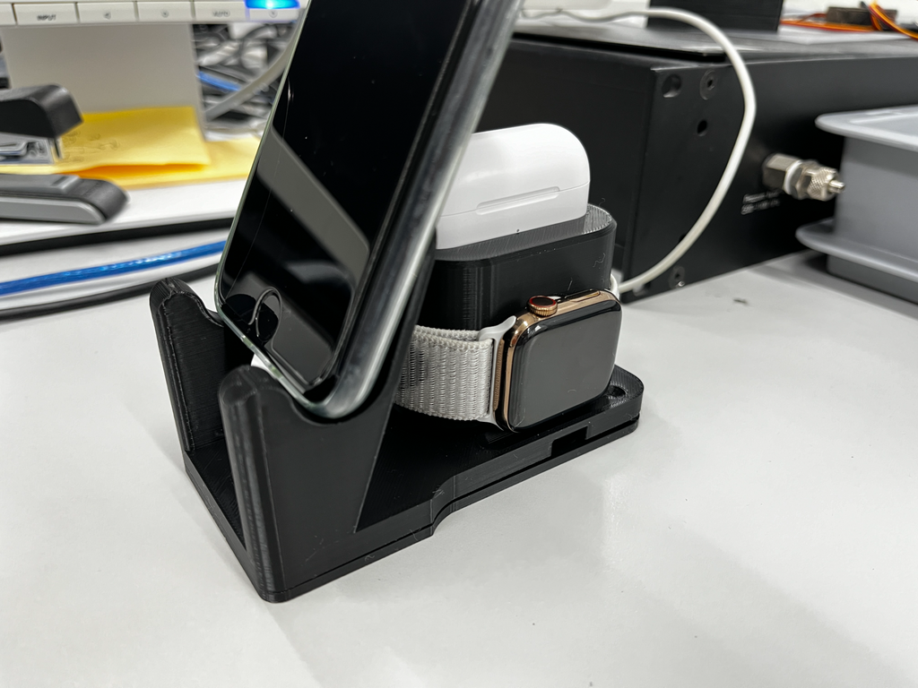 Charging Stand for iPhone / Smartphone, Apple Watch & Airpods Pro |Compact and Easy to Use