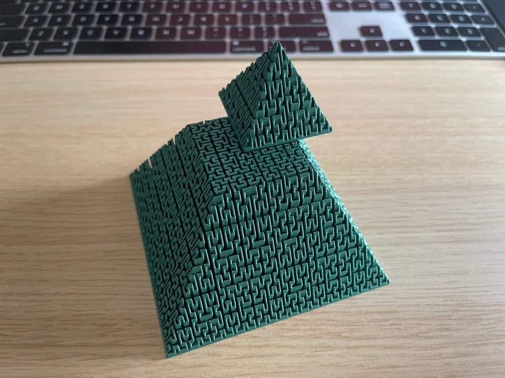Hilbert Curve Fractal Pyramid