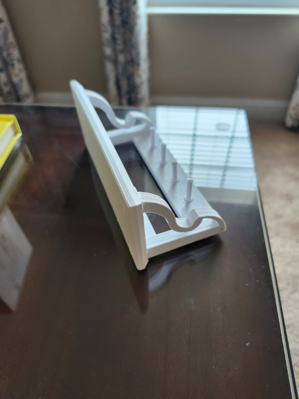 3d printed shelf with holes for drywall screws
