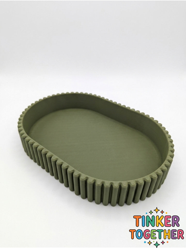 Ribbed tray