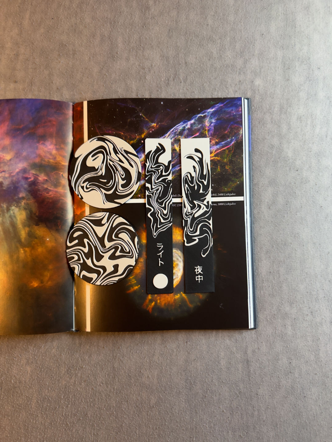 Galactic Swirls - Bookmark and Coaster Hueforge