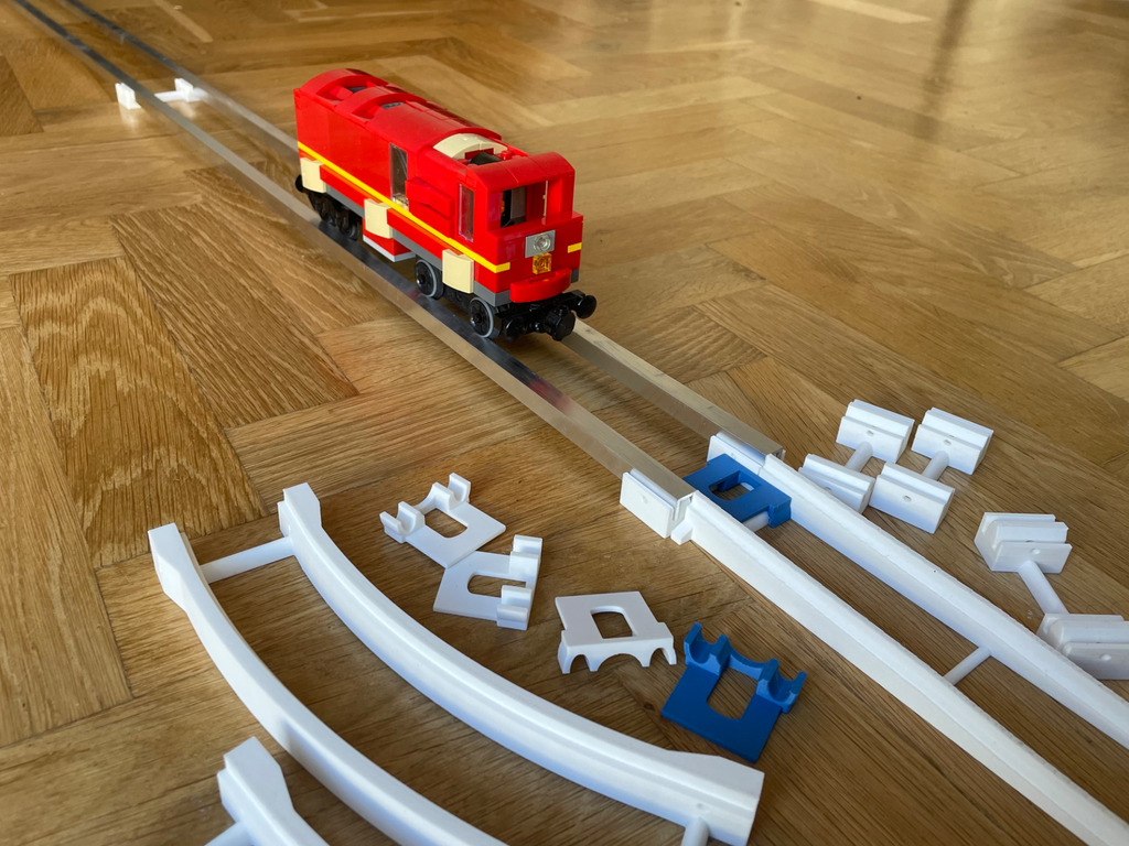 Brick compatible track system