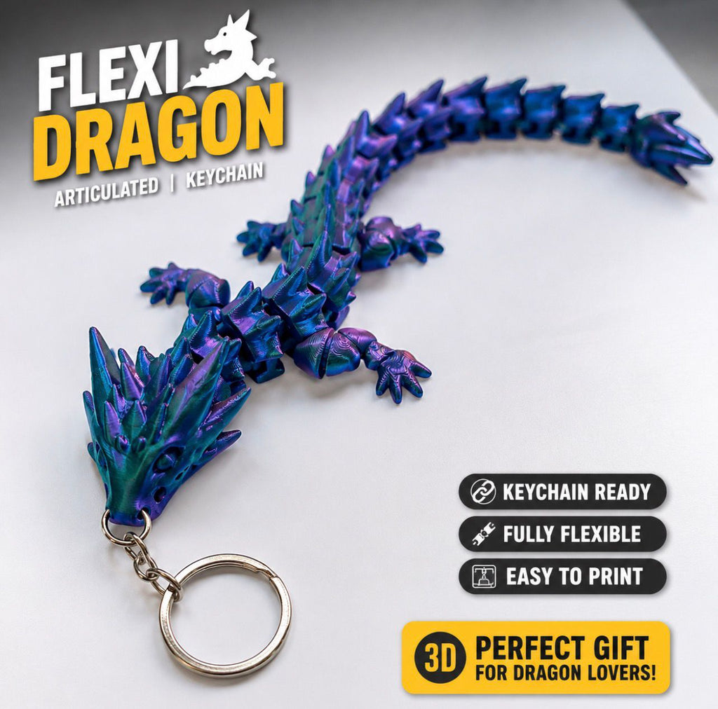 Articulated Flexi Dragon|Keychain |Dragon Toy
