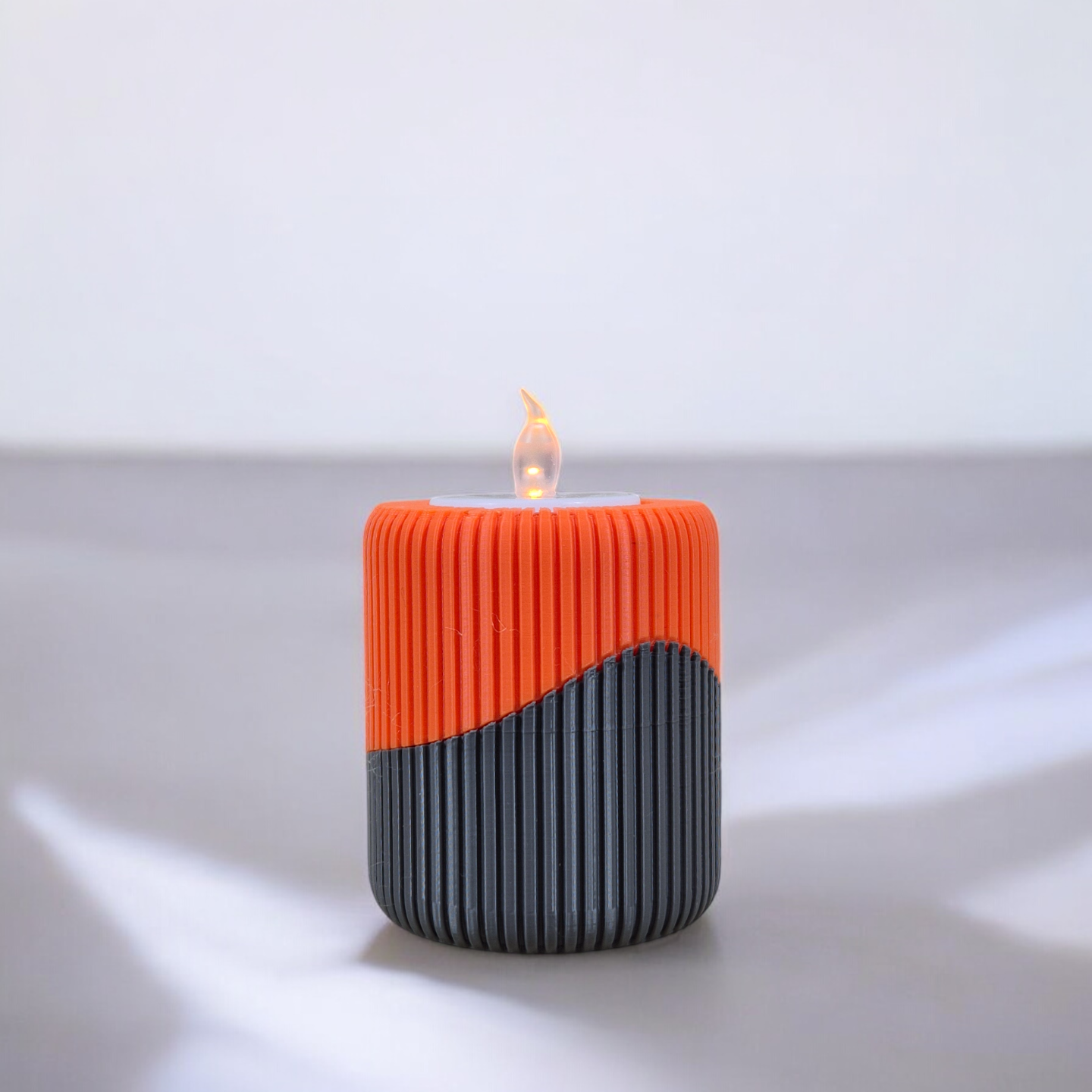 Ribbed Tea Light Holder – Customizable Color