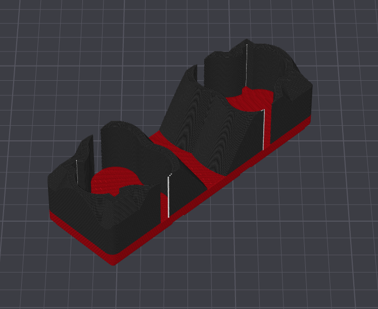 Gridfinity Shadow Tray- M12 3X SMALL Battery Tray